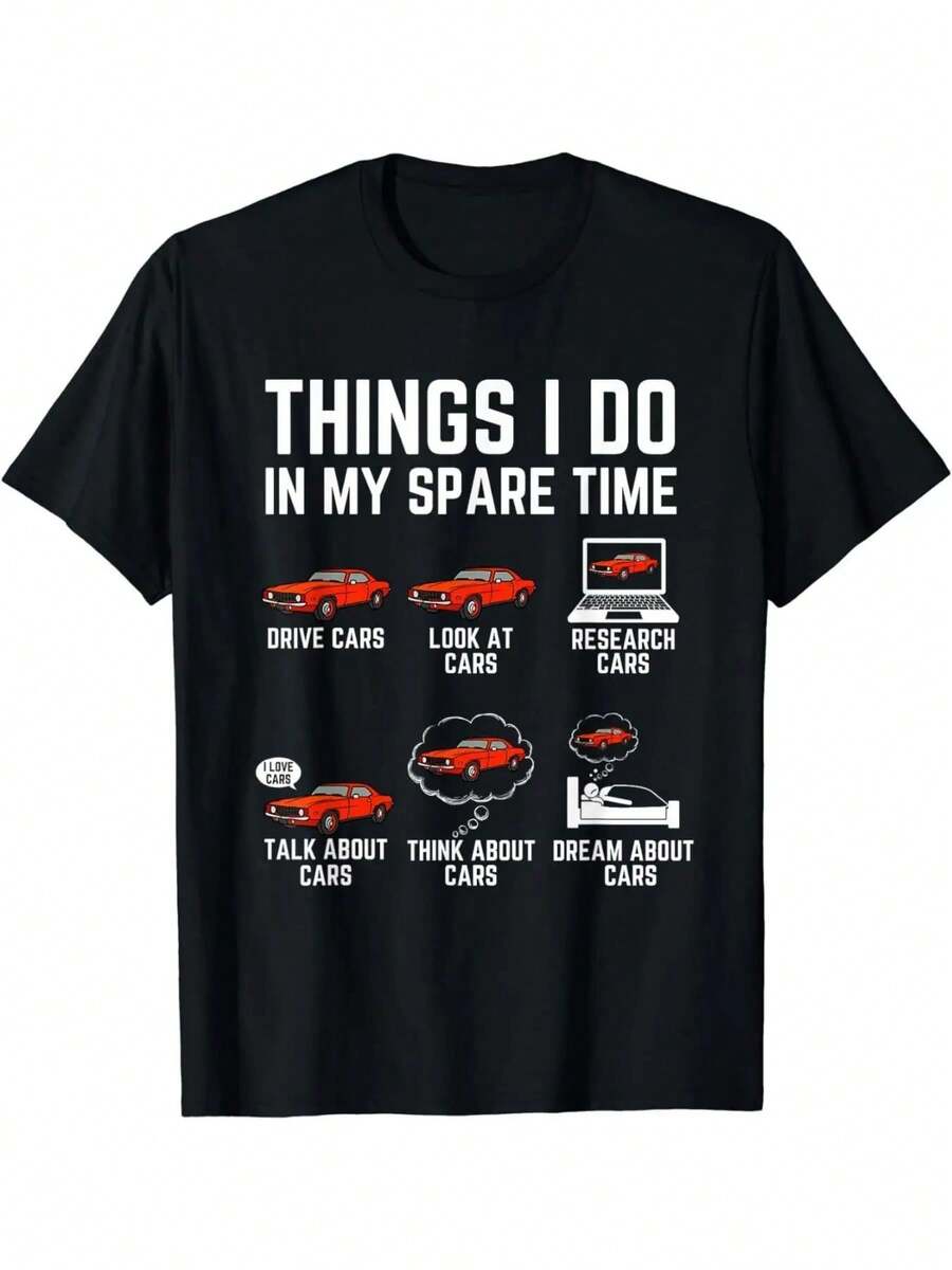 Men's T-Shirts For Spring And Summer - 黑色 - 查看 1