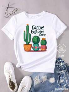 Camiseta de cuello redondo y mangas cortas de ropa fashion, fabricada en México, para la temporada primavera-verano 2025. Con estampado de dibujos animados, es un modelo de pareja, apta para usar tanto por dentro como por fuera, ideal para oficina y estilo casual, diseñada para hombres y mujeres, en unidad individual. - Blanco - Ver 6