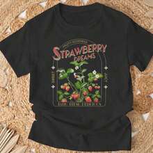 Camiseta Casual "Strawberry Dream" - Linda Camiseta para Amantes de las Fresas - Camiseta de Algodón Negra con Estampado de Manga Corta, Estilo Vintage Urbano, Casual y Versátil. 100% Algodón, Duradera. - Negro - Ver 3