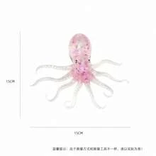 Kawaii Glitter Octopus Squishy Fidget Toy For Stress Relief & Desk Decor - Blue - View 3