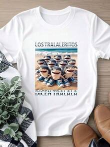 Nueva camiseta Y2K 2026Women T-Shirt Print Los Tralaleritos Dicen Tralala Italian Brainrot Meme T Shirt Full Size S 3XL,Camisetas infantiles, artículos para el Día de San Valentín, conjuntos para padres e hijos, camisetas con temática del Día de San Valentín, camisetas estampadas para hombres y mujeres, camisas, camisetas con emojis populares. - Blanco - Ver 1
