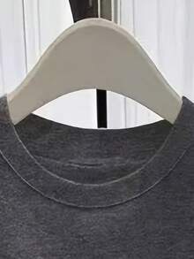 Camiseta de manga corta para mujer, corte regular, primavera/verano, cuello redondo simple, moderna, holgada, versátil, informal, con estampado de letras, para uso diario casual de verano. - Blanco - Ver 10