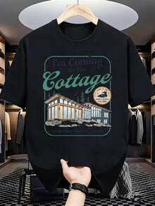 Camiseta unisex de manga corta, 2026ModaEstiloCamisetaTCamisaNegroYoMPróximamenteaElCabañaCabañaDiseñoconTextoYCanadiensePaisajeImprimirparaInformalRopaYAl aire libreActivities,playerashombre, , , Dazymujer,romwehombres, bohochic,maestrasregalos,camisetaparaconjuntos de mujercon curvasparamu,y2k, - Negro - Ver 1