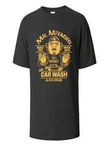 Divertidas camisetas con temática de Miyagi para hombre y mujer, de manga corta; camiseta de mujer, nuevo estilo para 2026. - Negro - Ver 1