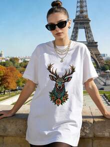 Camiseta de manga corta con cuello redondo suave y casual de verano para mujer, tops para salir, algodón, vintage, estilo callejero europeo y americano, casual deportivo, estilo unisex, estilo casual urbano, tops bonitos, Gen Z, curvy, ropa Y2K, camisetas divertidas, tops para damas, conjuntos de vacaciones para mujer, top lindo, camiseta gráfica, conjuntos de primavera, camisetas holgadas, ropa de calle retro, estilo de los 90, estilo de los 2000, subcultura, top negro, tops blancos, atuendo de fiesta de los 90. Negro - Blanco - Ver 3