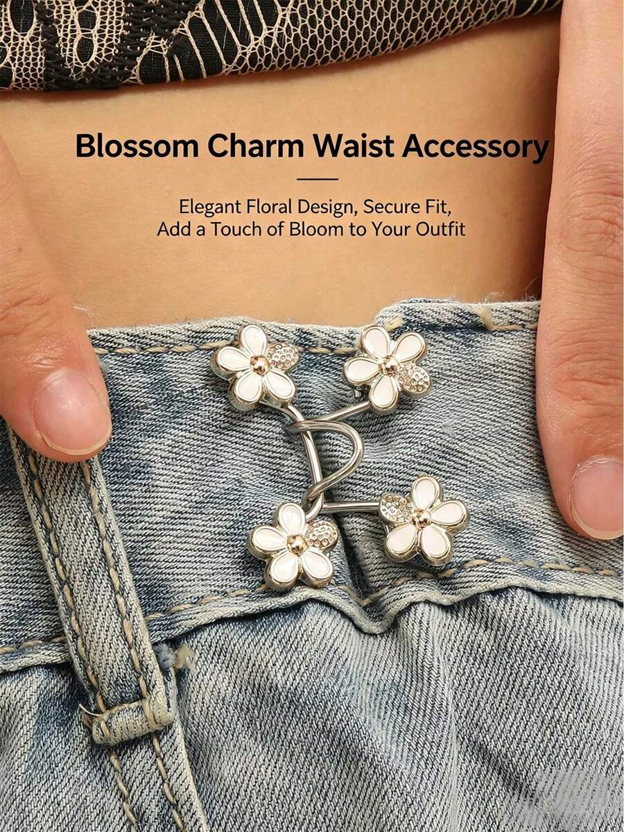 Adjustable Metal Ratchet Buckle For Women, A Fashionable Luxury Accessory For Robes And Garments. Detachable Multi-Purpose (Suitable For Pants And Skirts), No Sewing Required. Can Be Used As A Seamless Waist Cincher For Jeans, Allowing Elastic Waistline Adjustment. Compact Metal Extension Buckle - Ideal For Summer Casual Wear And Gifts.