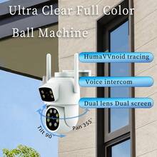 Camera an ninh ngoài trời thông minh không dây WiFi 2.4/5G, ống kính kép, hỗ trợ xoay nghiêng, kết nối với điện thoại di động, hệ thống giám sát toàn cảnh 355°, phát hiện người bằng AI, tầm nhìn ban đêm có màu, tự động theo dõi, chất lượng HD, điều khiển qua ứng dụng di động, thích hợp để bảo vệ tài sản, thiết kế thời trang, cấu trúc chắc chắn, tương thích với các thiết bị nhà thông minh, dành cho người đam mê công nghệ, camera theo dõi thông minh, camera giám sát video đường phố, camera giám sát gia đình, tuân thủ tiêu chuẩn ICSE. - Nhiều màu A - Xem 5