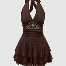 Women Midi Dresses - Black - View 2