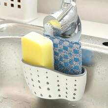 1pc Adjustable Sink Hanging Basket, Kitchen Storage Basket, Sponge Holder, Faucet Hanging Basket, Kitchen Storage Bag. Suitable For Storing Kitchen Sponges And Cloths. Random Color Sent. - Multicolor - View 8