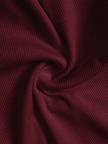Camiseta sin mangas negra casual y versátil con cuello en U profundo y espalda de tirantes - Burdeos - Ver 7