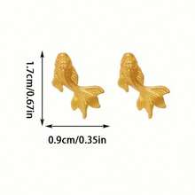 1 Pair Petite Elegant Cute Metal Fish Stud Earrings, Suitable For Women On Holidays, Birthdays, Dates, Parties, Vacations, Daily Commute - Fish - View 8