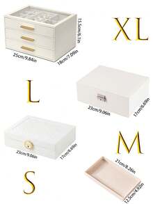 1pc Large Capacity Multi-Layer Jewelry Box With Transparent Skylight, Drawer Style Jewelry Organizer Box, Anti-Oxidation For Rings, Earrings, Necklaces - Multicolor - View 11