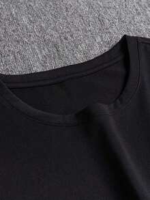 Under The RadarCamiseta de cuello redondo para mujer de talla grande, estilo versátil y dulce, con estampado morado calado de "Tótem de Mariposa" en la parte delantera y trasera, adecuada para todas las estaciones, lavable a máquina, suave para la piel, ideal para salidas diarias, reuniones sociales y ocasiones informales, artículo con temática de mariposas. 100% algodón-Vintage Street Style Unisex Loose Cotton Short Sleeve Crew Neck T-Shirt - Negro - Ver 5
