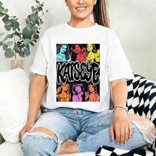 KATSEYE Crew Neck Tee Casual Short Sleeve T-Shirt For Men Women FansRopa Hombre Cosas Para Hombre Ropa De Mujer Women Clothing Casual Blusas Bonito - Blanco - Ver 1