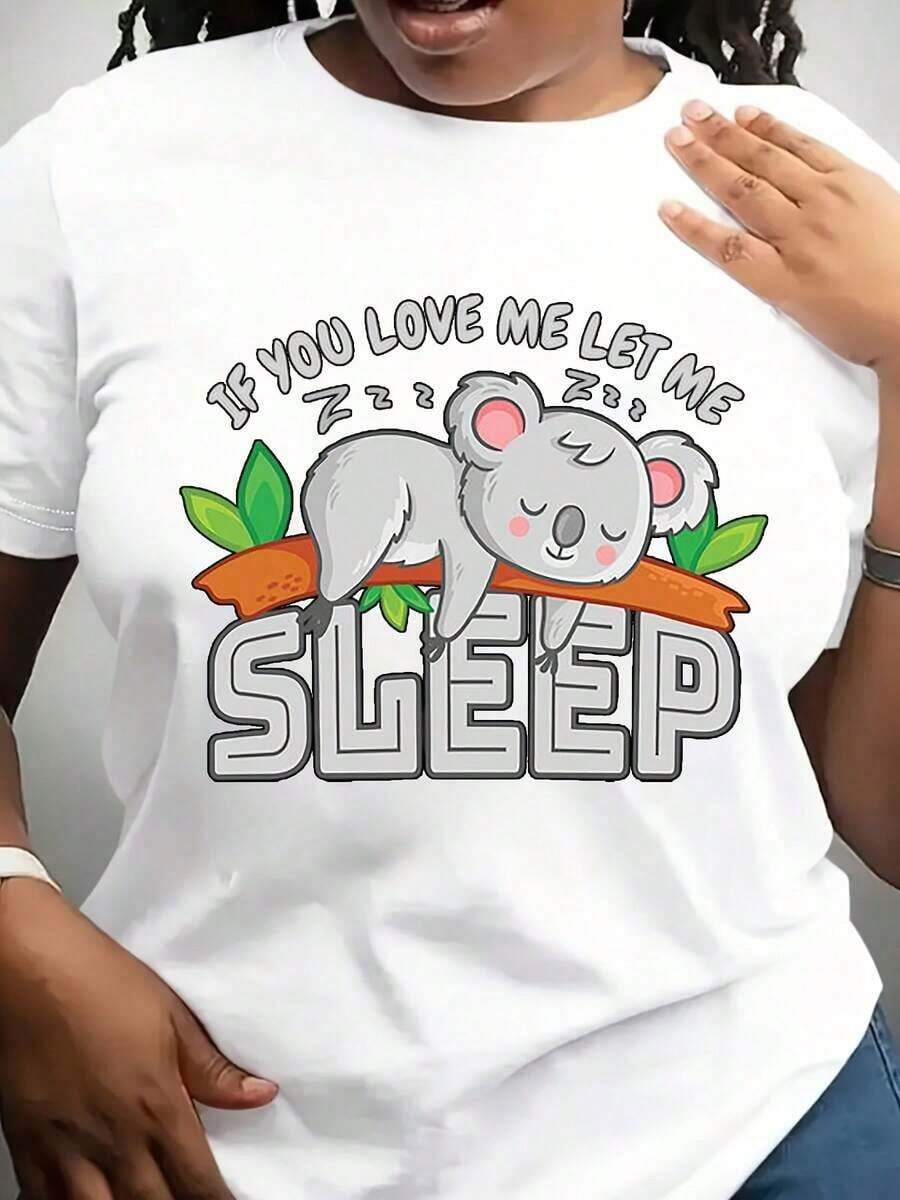 Si Me Amas, Déjame Dormir - Camiseta Divertida de Regalo con Koala, Disfraz para Amantes de los Animales, Camisetas con Koala Durmiendo, Adorable Regalo de Cumpleaños - Blanco - Ver 1
