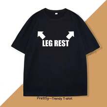 Camisetas divertidas con soporte para las piernas para hombres y mujeres, camisetas divertidas con emojis, camisetas casuales de manga corta estampadas de algodón puro, ropa de mujer, camisetas gráficas - Negro - Ver 2