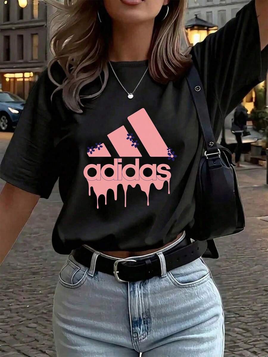 Dam-T-shirts - Svart - Visa 1