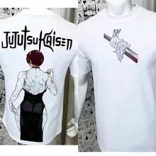 Playera de cuello redondo de verano de algodón 100% unisex con estampado de  de , A124 estilo streetwear, disponible en tallas S a 3XL, ideal para fanáticos del anime y el manga japonés, ropa casual de alta calidad para hombres y m - Blanco - Ver 9