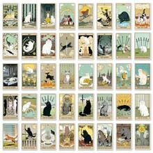 Simple 1 Set 78 Sheets Cat Tarot Card Graffiti Stickers Cartoon DIY Skateboard Phone Suitcase Stickers Waterproof – Birthday Valentine's Day Christmas New Year Gift For Friend Bestie Classmate Kid – Party Travel Daily Commute School Graduation Mystical Skateboard Phone Suitcase Water Bottle Notebook Guka Decor - A - Xem 4