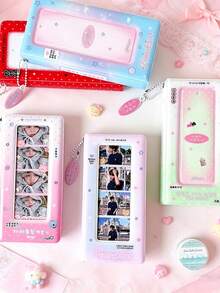 1 cuốn sổ đựng thẻ bốn ô họa tiết ngôi sao, sổ đựng sticker dải dài hình đầu to dành cho học sinh, album đựng thẻ nhỏ bốn ngăn. - Nhiều màu - Xem 2