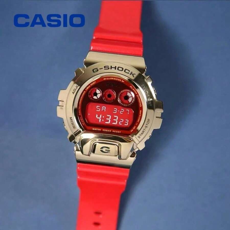 Casio G-Shock, GM-6900CX-4PFN Watch, Red Gold Year Of The Ox Limited Watch, 200m Waterproof Shockproof Watch, LED Backlight Sport Watch, Resin Band Watch, Limited Edition Street Wristwatch, Red Gold Contrast Sport Watch, Metal Case Resin Band Watch, Unisex Wristwatch, New Year Zodiac Watch, Limited Collection Casual Digital Watch - one-size - View 1