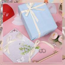 10mm高密度米色加密聚酯緞面絲帶，手工DIY，婚禮花束綁帶，禮品盒包裝蝴蝶結裝飾，手工裝飾高光澤綁帶 - 多色 - 查看 3
