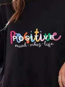 Short-Sleeved T-Shirt For Female Students And Young Girls, Loose Fit, Korean Summer Style, Plus Size, For Middle-Aged Women, Elegant And Rejuvenating, Half-Sleeve, Versatile, Black, Extra-Large, Round Neck Top, Casual Fashion Printed T-Shirt For Women, Popular Slim-Fit T-Shirt, Thin Base T-Shirt, Fashionable. - 黑色 - 查看 3