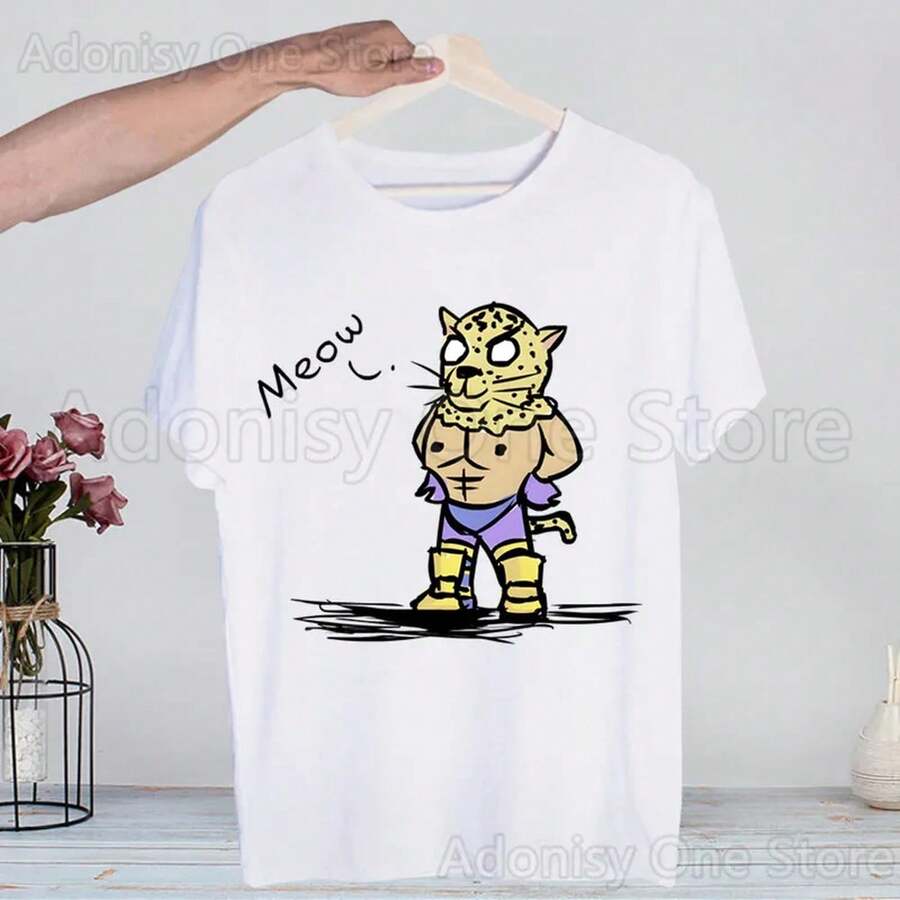 Camiseta divertida King Tekken M1en Nueva Camiseta informal de manga corta Homme Manga UniS1ex Camiseta T1EEs 220G de algodón puro para hombres y mujeres, tejido grueso, resistente a las arrugas y que no se deforma fácilmente. Estilo sencillo y versátil, ligero y transpirable, perfecto para ir al trabajo, viajar, acampar, ir de compras y el tiempo libre diario. - Blanco - Ver 1
