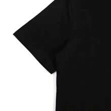 Retro Graphic Gym T-Shirt For Muscular Mom, Fitness T-Shirt For Mom, Casual Workout Clothes, Fashionable Y2K Aesthetic Top For Women - 黑色 - 查看 2