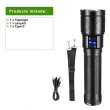 高強度遠程LED手電筒,8*18650大容量電池長續航,Type-C充電,5段可調光,鋁合金IPX5防水,戶外露營騎行緊急使用 - 手電筒 - 查看 13