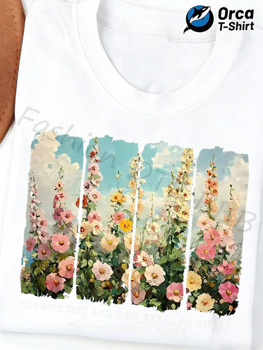 Camisetas estampadas de manga corta a la moda para hombres y mujeres, hechas de tela suave con cuello redondo, con diseños divertidos y ingeniosos, adecuadas para el Día de la Independencia y otras festividades, o como opción de regalo, Y75K, ropa con temática de actividades al aire libre. - Blanco - Ver 1