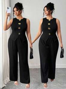 Conjunto de talla grande de Halloween - Negro - Ver 9