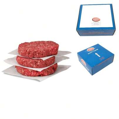 P-50-X, 5x4-3/4-Inch Hamburger Patty Papers, Disposable Meat Butcher Paper Sheets, 1000-Piece Pack