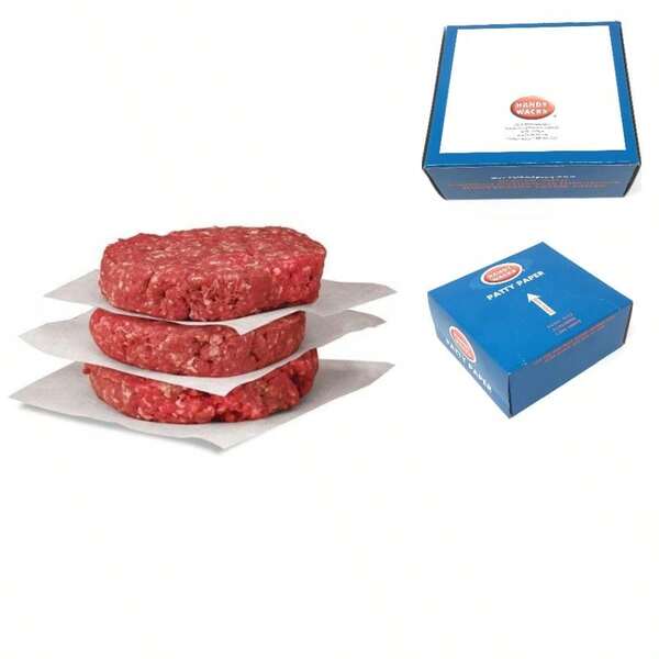 P-50-X, 5x4-3/4-Inch Hamburger Patty Papers, Disposable Meat Butcher Paper Sheets, 1000-Piece Pack