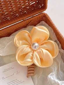 1PC Summer Atmosphere Long Telephone Cord Hair Tie With Large Flowers, Ponytail Straight Strand Rope Elegant New High-End Braiding Accessory - Multicolor - View 5