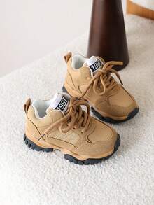 1 Pair Kids Shoes New Spring Soft Bottom Children's Sports Shoes Boys Running Shoes Lightweight Anti-Slip - Khaki - View 5