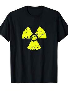 T-Shirt With Radioactive, Toxic, Caustic Hazard Symbol 2026, Size, Round Neck, Regular Fit, Machine Washable, Perfect Gift For Birthdays And Parties, Festive Clothing, Fun Design, Comfortable. Open In A New Tab. - Black - View 5