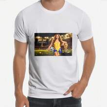 Unisex T-Shirt mit 2026 Weltmeisterschaft Thema, Dai Dai Muster, Party T-Shirt, Fußball T-Shirt, Outdoor T-Shirt, Fan T-Shirt, Grafik T-Shirt - Weiss - Übersicht 1