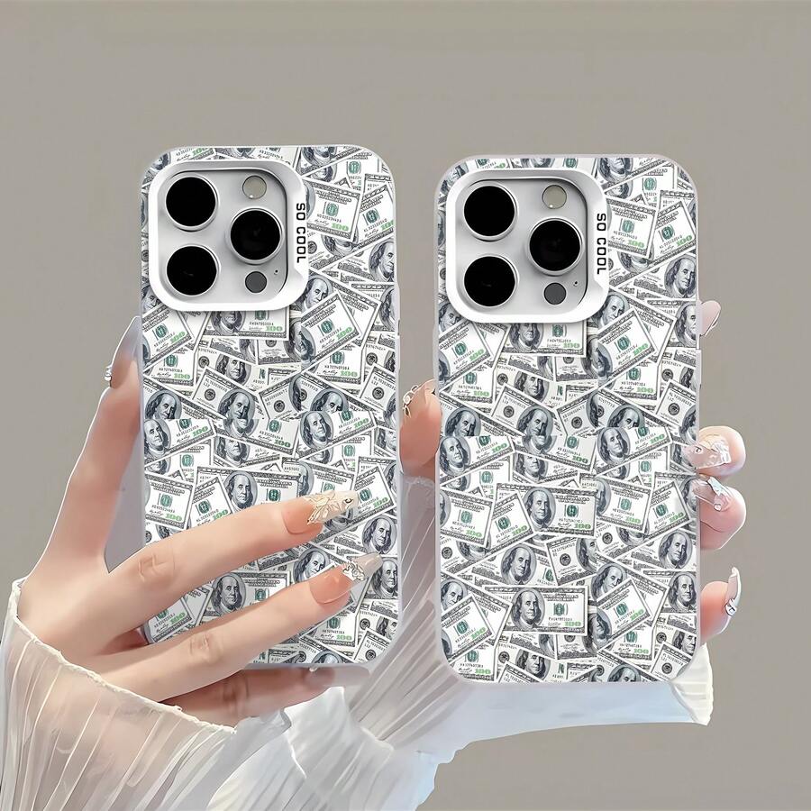 Tema del dinero verde y blanco de Benjamin Franklinfunda de teléfono Fundas compatibles con ,Apple,VIVO,OPPO,,, y Honor.Fabricadas en silicona TPU,ofrecen protección contra golpes y caídas.regalos para mamá - Blanco - Ver 1