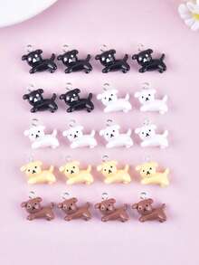 20pcs Resin Cartoon Duck DIY Pendant - Multicolor - View 8
