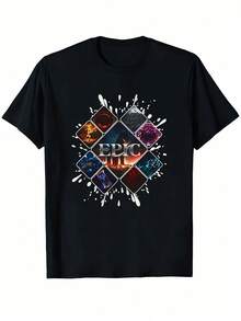 Camiseta Vintage EPIC SAGA para Hombre y Unisex - Mercancía Oficial con Diseño Cósmico 0296, corte holgado, cuello redondo, manga corta, colores brillantes, adecuada para uso diario, camiseta casual lavable a máquina, diseñada específicamente para fans de la música épica, camiseta casual para mujer, adecuada para uso diario en casa, trabajo y fiestas. - Negro - Ver 1