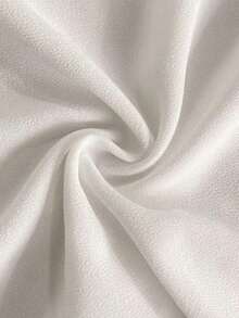 de mujer casual de gasa con cuello abotonado en blanco para primavera y verano, blusa de manga corta de unicolor para mujer, adecuada para uso en la oficina, uso casual y uso de vacaciones, blusas elegantes de mujer, blusas elegantes para m - Blanco - Ver 4