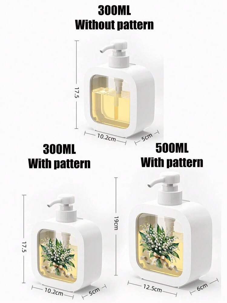創意居家浴室分裝瓶，復古花卉設計保濕皂液分裝泵瓶 | 浪漫夢幻植物風格，浴室必備，主題浴室與廚房洗手液分裝瓶，復古野玫瑰與罌粟花風格洗手液分裝瓶，適合水槽裝飾，塑料材質，適用於浴室、廚房、水槽 - 適用於肥皂、洗手液、沐浴露等 - 創意乳液瓶，乳液分裝瓶，分裝瓶，浴室 - 多色 - 查看 8