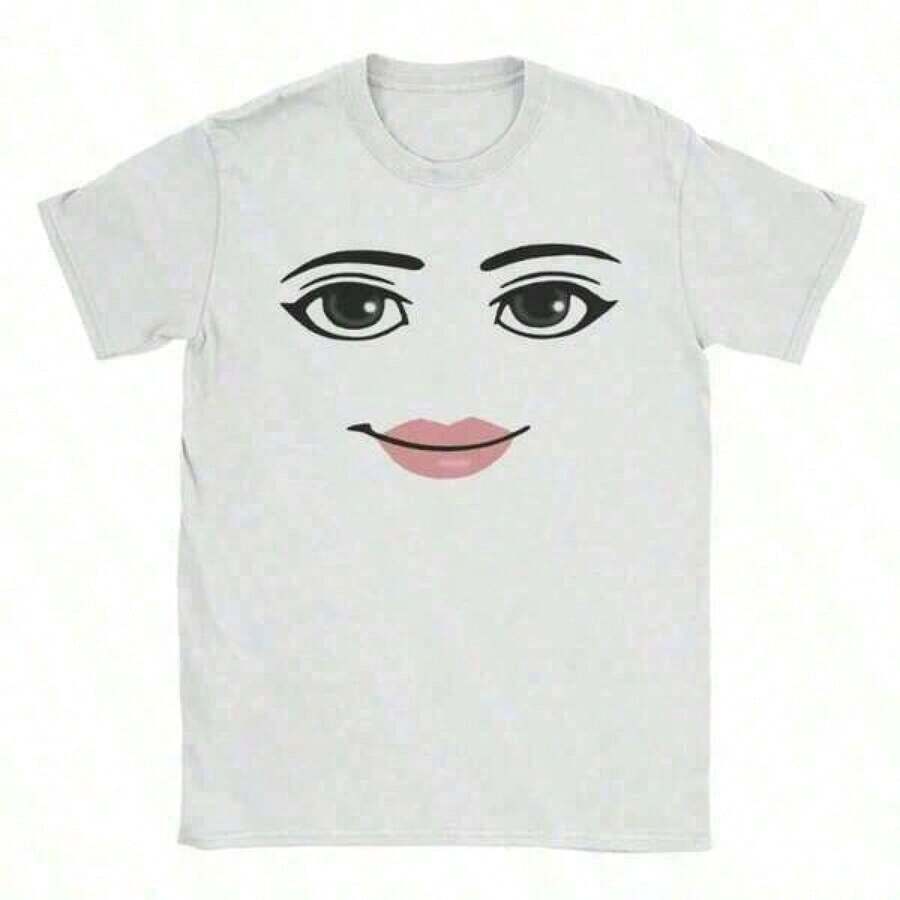 Printed T-Shirt Cotton Plus Size Men's Clothing, High Quality Novelty Robloxs Woman Face Game Meme Graphic T Shirts Men Women Fashion Short Sleeve T-Shirts Unisex Tops ,Y2K,Oversized Shirt Men S-5XL,Summer Tops - trắng - Xem 1