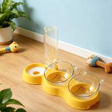 Bộ 3 bát uống nước tự động cho thú cưng, bát đôi bằng nhựa cho chó và mèo, và bát ăn cho thú cưng. - 500ml - Xem 2