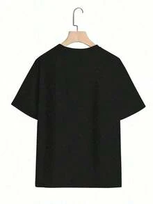 Loose1 pieza de camiseta de mujer 100% algodón con la frase "No Taki When Teacher Taki", camiseta de algodón pesado de g para mujer, ideal para Navidad (1 pieza) g 100% algodón.Basic Crew Neck Cotton T-shirt for Women - Negro - Ver 3