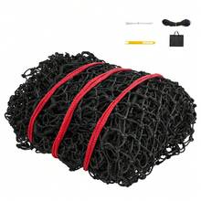 Round Bale Hay Net, 4.92 X 4.92 X 4.92 Ft, 1.75 Inch Holes, PE Material, Reinforced Knotted Design, With Zip Ties, Needle Shuttle, And Repair Twine, Slow Feeder Round Bale Net For Horses - Medium Mesh, Knotted, 5*5*5 ft - 查看 8