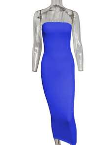 Women Maxi Dresses - Royal Blue - View 5