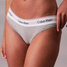 Calvin Klein Icon Cotton Modal Bikini QF8520  Thongs For Women Underwear - Grey Heather - 查看 1