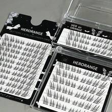 HERORANGE 24/48/80 Cụm Mi Giả Dream Fox, Kiểu Bay Xoẹt, Dải Đen Mỏng, Cong Chữ C, Kết Cấu Tự Nhiên, Dày Mịn, Mi Giả Tách Đoạn, Trông Rất Thật, 10-13mm, Cực Kỳ Dễ Dùng Cho Người Mới Bắt Đầu. - Xem 6
